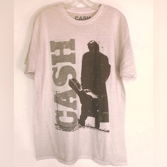 Johnny Cash Tan Band Tee - Picture 1 of 2